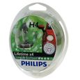 2 Ampoules Philips H4 LongLife EcoVision 55/60W-0