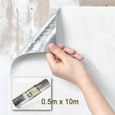 Un Rouleau de 10m Papier Peint Autocollant 3D Résistant à l'eau En PVC 50cm x 1000 cm Revetement Mural-0