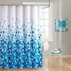 BRAND SC Rideau de Douche en Tissu Anti-moisissure Imperméable avec des Crochets, Antibactérien, Lavable en Machine Bleu 180 x180cm