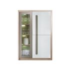 MONMOBILIERDESIGN ROMA Armoire vitrine 2 portes battantes avec lumières LED 90x130 cm
