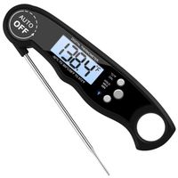Thermomètre de cuisine, Thermomètre alimentaire Sonde LCD Digital, étanche,Rapide & Auto On / Off,avec étalonnage de rétroéclairage