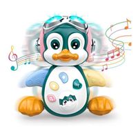 Jouet Musical Enfant 1 an, Pingouin Jouets Rampants Bébé,Jouet pour Bébé 6-12 Mois,d'apprentissage Sons Et Lumières,