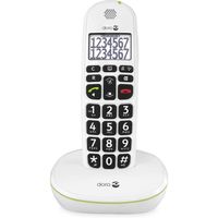 Doro PhoneEasy 110 Telephone sans Fil DECT pour Seniors avec Touches Grandes Parlantes et Audio Amplifie (Blanc X 1) [Version