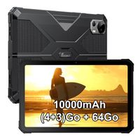 FOSSiBOT DT1 Lite Robuste Tablette Tactile 4Go + 64Go 10.4" FHD+ Caméra 13MP Batterie 11000mAh Android 13 GPS Double SIM 4G - Gris
