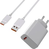 Chargeur Rapide 33W +Cable USB USB-C pour Xiaomi 13-12-Redmi Note 12-Redmi Note 11-Poco M4 PRO-Poco X5-Mi 11 Lite-Pad 6 Phonillico®