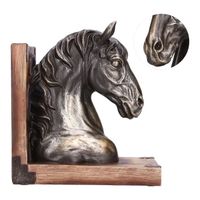 Pwshymi Ornement de tête de cheval Pwshymi Sculpture tête de cheval Sculpture de deco statue Cheval de bronze BS20900 (simple)