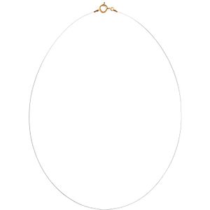 Collier Solitaire Diamant CZ Sur Fil Nylon - Argent 925/000 - Marque Bijouxia - Neuf