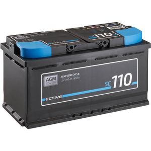 BATTERIE VÉHICULE ECTIVE 12V 110Ah AGM batterie decharge lente Deep 