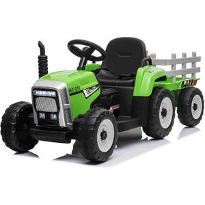 TRACTEUR - CHANTIER Tracteur électrique Workers avec remorque, Vert, T