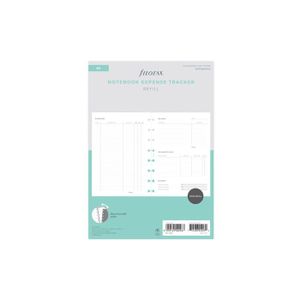 AGENDA - ORGANISEUR Agenda - organiseur - recharge Filofax - 132861 - Expense Tracker Notebook Recharge - A5 Blanc