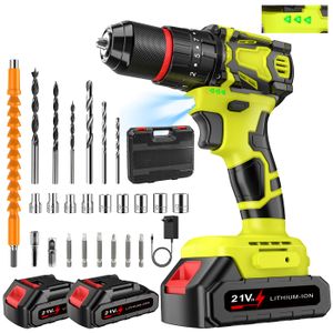 Perceuse Visseuse à Percussion TEENO PSR 21V - Sans Fil, 2 Batteries Lithium + Boîtier, Neuve