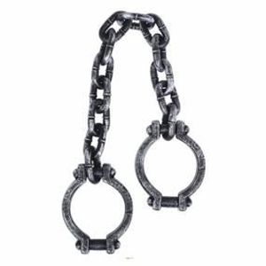 Jouet en plastique bagnard prisonnier chaînes poignets Noir Chaîne Prison poignet