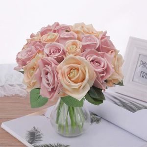 décorations de table Kirifly Lot de 10 fleurs artificielles en vrac en soie et plastique pour décoration de mariage