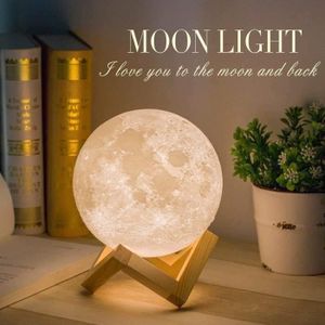 8CM Avec Stent USB Veilleuse Lune Internet 3D USB LED Magie Lune Nuit Lumière Moonlight Table Bureau Lampe Lune Cadeau