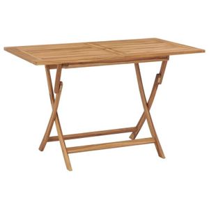 TABLE DE JARDIN  Table de jardin pliable en bois de teck solide - J