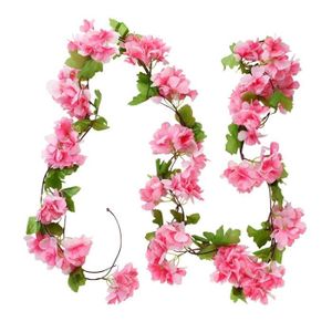 FLEUR ARTIFICIELLE 230cm G05 - Guirlande de plantes artificielles de glycine, 180cm, fausses fleurs de lierre, pour décorer un a