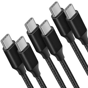 CÂBLE INFORMATIQUE 3x Câble USB-C vers USB-C Rapide 3A pour Samsung G