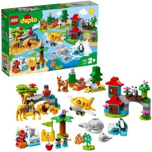 ASSEMBLAGE CONSTRUCTION LEGO® - Les Animaux du Monde Duplo Ma Ville Jeux de Construction, 10907, Multicolore