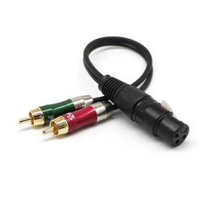 5m 16 4ft Ammoon 1 Xlr Male A 2 Connecteurs Male Rca Connecteur De Cable Audio Stereo Y Cable De Fil Diviseur Pour Amplificateur De Console De Mixage De Microphone Cables Pour Instrument