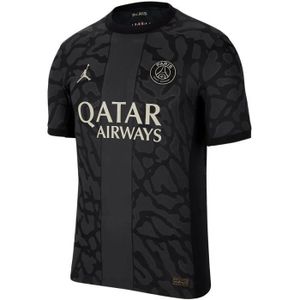 MAILLOT DE FOOTBALL - T-SHIRT DE FOOTBALL - POLO DE FOOTBALL Nouveau Quatrième Maillot Noir Homme Jordan PSG Paris Saint-Germain Saison 2023-2024