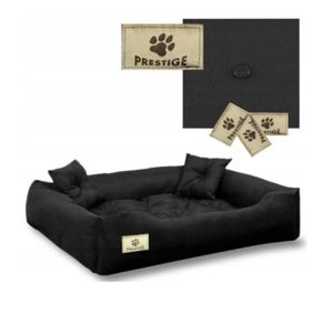 CORBEILLE - COUSSIN Coussin Prestige lits pour chiens, chats 80x60 / 100x75 cm noir
