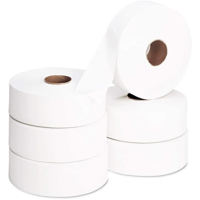 AUCHAN Papier toilette blanc recyclé 2 épaisseurs 4 rouleaux pas cher 