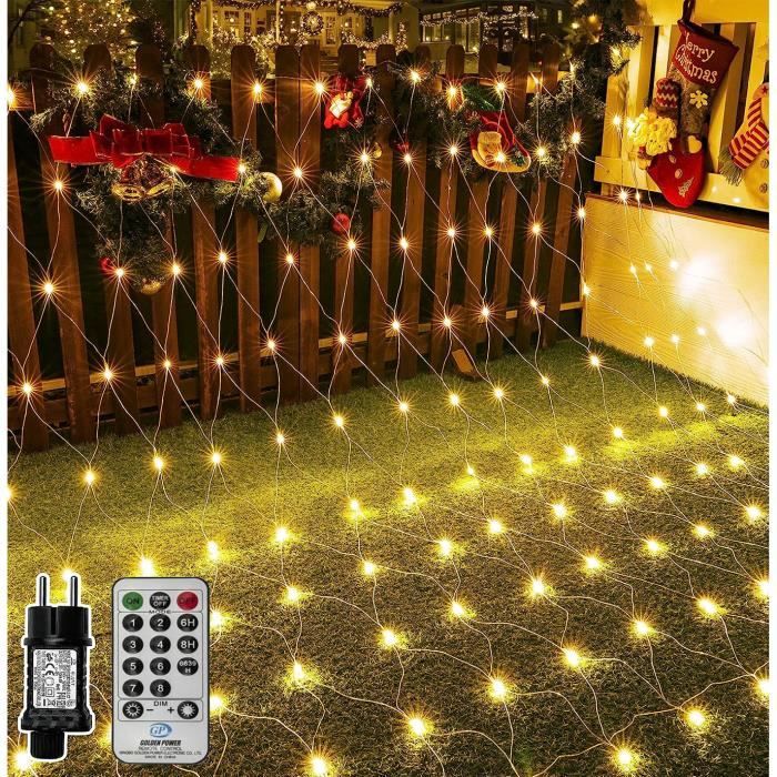 Voile guirlande 200 diodes LED pour déco sapin de Noël
