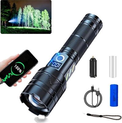 Lampe Torche LED Tactique Puissante 10000 Lumens Batterie 5000mAh Rechargeable Usb C Etanche Ip67 Item 12030612 Lampe Torche LED Tactique Puissante 10000 Lumens Batterie 5000mAh Rechargeable Usb C Etanche Ip67 Item 12030612