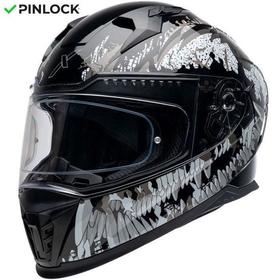 Casque Moto Intégral Homologué ECE 22-06 - Mat Noir - Tailles XS à XL - Confort Et Sécurité Optimal