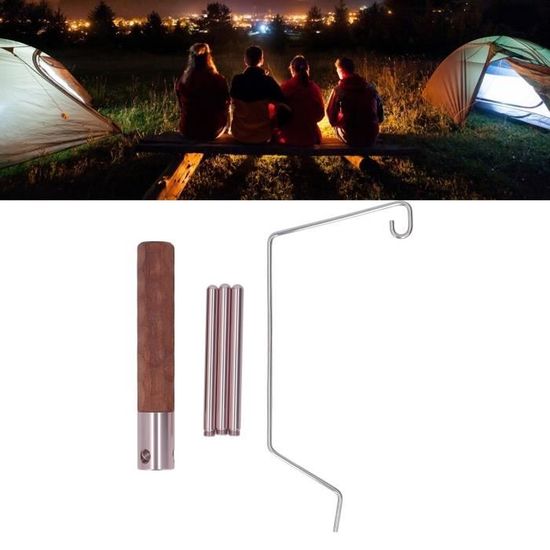 Support Lanterne De Camping – Léger 0,3 Kg – Longueur 60 Cm – Acier Carbone