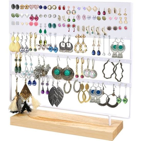 Arbre à Bijoux Lolalet – 6 Niveaux, Pour Colliers, Boucles D’Oreilles, Bracelets… Gris !