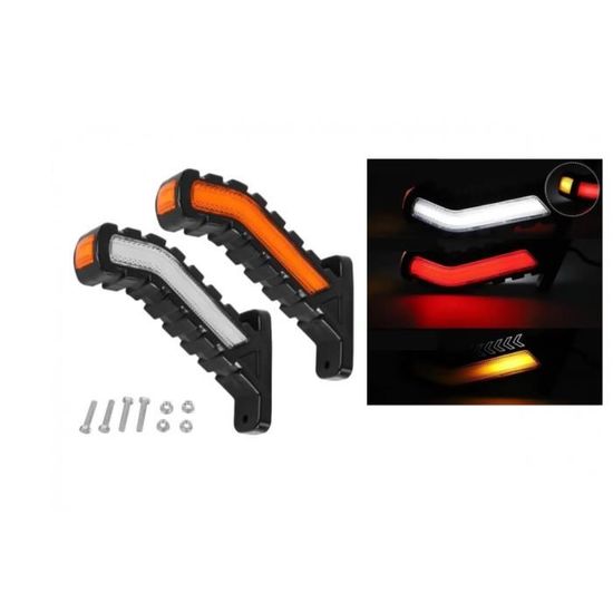 Lot De 2 Feux De Gabarit LED Rouge 24V Pour Camions/caravanes - Neuf, Universel, Facile à Installer !