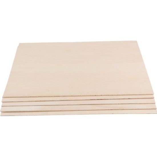 Plaques Bois Paulownia 200x100x1.5mm - Lot De 20 Pour Modélisme Et DIY