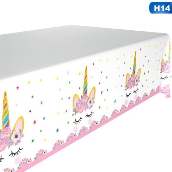 Ensemble De Vaisselle Jetable Licorne - 51 Pièces Pour 10 Invités (assiettes, Tasses, Serviettes, Nappe) - Fête D'anniversaire Enfant - 5