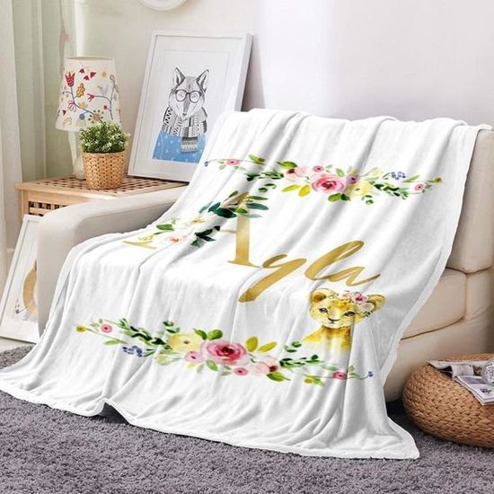 Couverture Polaire Cheval UGZDEA 130x150cm – Douce, Imprimé Animal, Unisexe