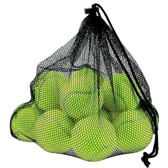 12 Pcs Balles de Tennis avec Sac de Transport Mesh, Balles pour Chien Chiot Lot Robuste et Durable réutilisable avec fermeture à cor