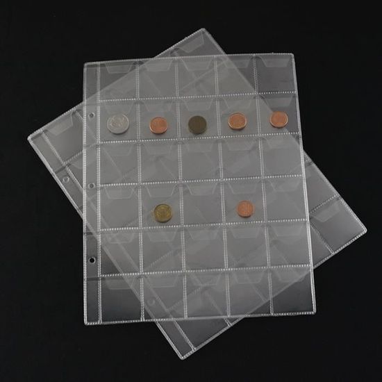 PATIKIL Lot de 100 porte-pièces en carton de 17,5 mm pour collection de pièces de monnaie, 2 x 2 pièces, blanc