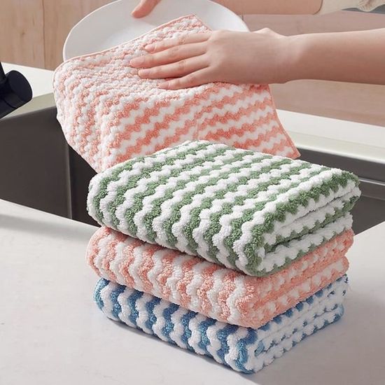 Serviettes Polaire Corail Suspendues Lot De 4 Serviettes Rondes En Polaire Corail - Super Absorbantes Et Douces Pour La Salle De Bain Essuie-mains Lavable Machine
