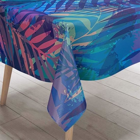 Nappe Rectangulaire Anti Tache, 3D Tropical Plantes Imprimé Nappe De ...