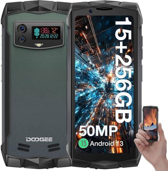 Doogee Smini Smartphone Robuste 15Go + 256Go Helio G99 Caméra 50MP 4.3'' 3000mAh GPS NFC Double SIM 4G - Noir