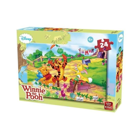 Puzzle 24 Pieces Disney Winnie L Ourson Coco Lapin Tigrou Dans Le Jardin King Enfant Achat Vente Puzzle Cdiscount