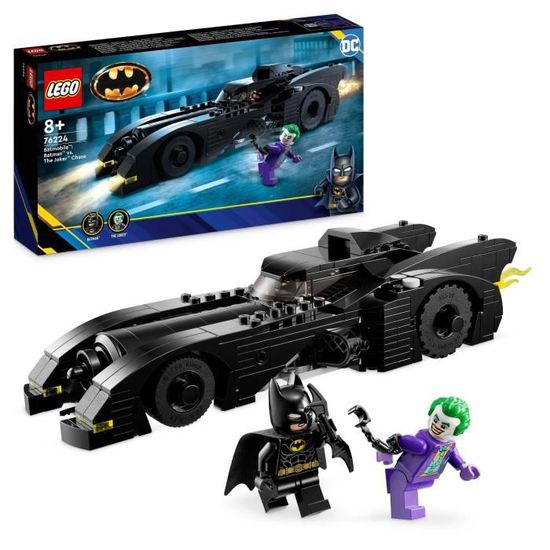 LEGO® DC 76224 La Batmobile : Poursuite entre Batman et le Joker, Jouet de Voiture Batmobile, avec Figurines