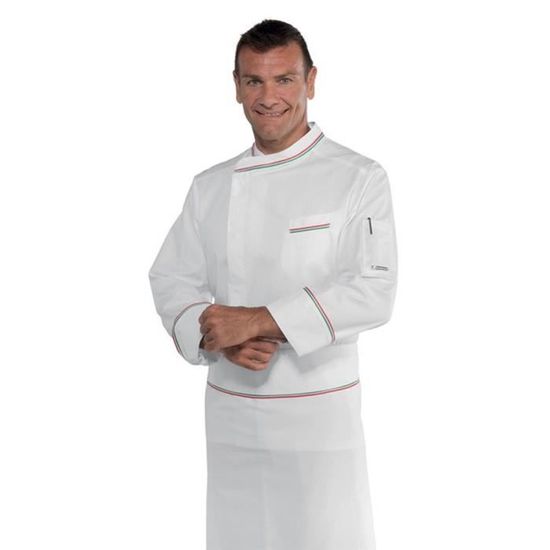 Veste De Cuisine Blanche Lisere Italie Isacco Bilbao Blanc S Blanc Achat Vente Veste Professionnelle Cdiscount