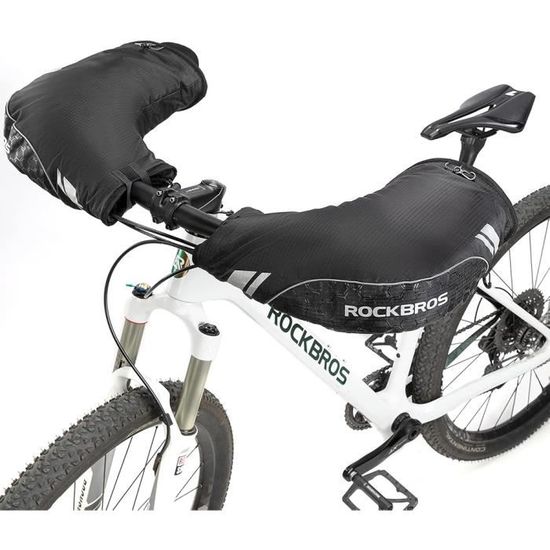 Mitaines De Guidon Vélo Hiver MPS - Coupe-vent Imperméables - The Fast One Delivery Guy - Noir