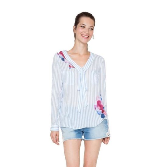 Chemisier Desigual Taille 40 - Noir - Occasion Très Bon état (coton/polyamide/élasthanne)