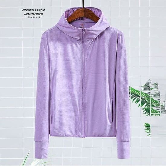 Veste Sport Femme KEFITEVD - Séchage Rapide, UPF 50+, Anti-UV, 2 Poches Zippées