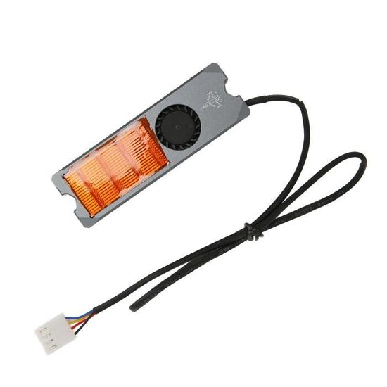 Dissipateur Thermique RGB SSD M.2 NVMe Avec Ventilateur - Compatible ARGB Sync, Coussinets Thermiques Inclus - Pour Gaming, Performances