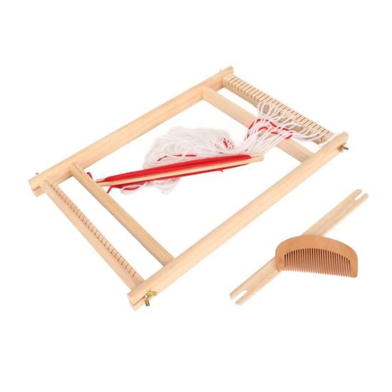 Beufee Métier à Tricoter en Bois, avec Crochet coudé, Planche à Tricoter rectangulaire pour