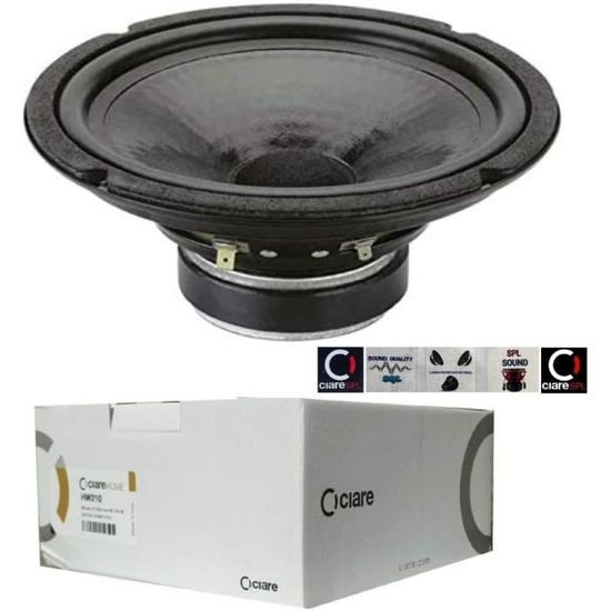 Haut-Parleur woofer 25cm 250mm 10 75W rms 150W Max 8 ohms 88 DB 1 pièce Haut-Parleur woofer 25cm 250mm 10 75W rms 150W Max 8 ohms 88 DB 1 pièce