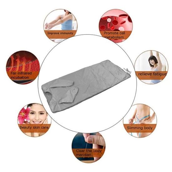 Couverture de sauna infrarouge lointain 650W transpiration rapide Detox beauté étanche pour